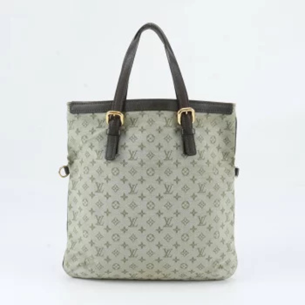 Louis Vuitton Monogram Franoise Tote Leather Khaki Green